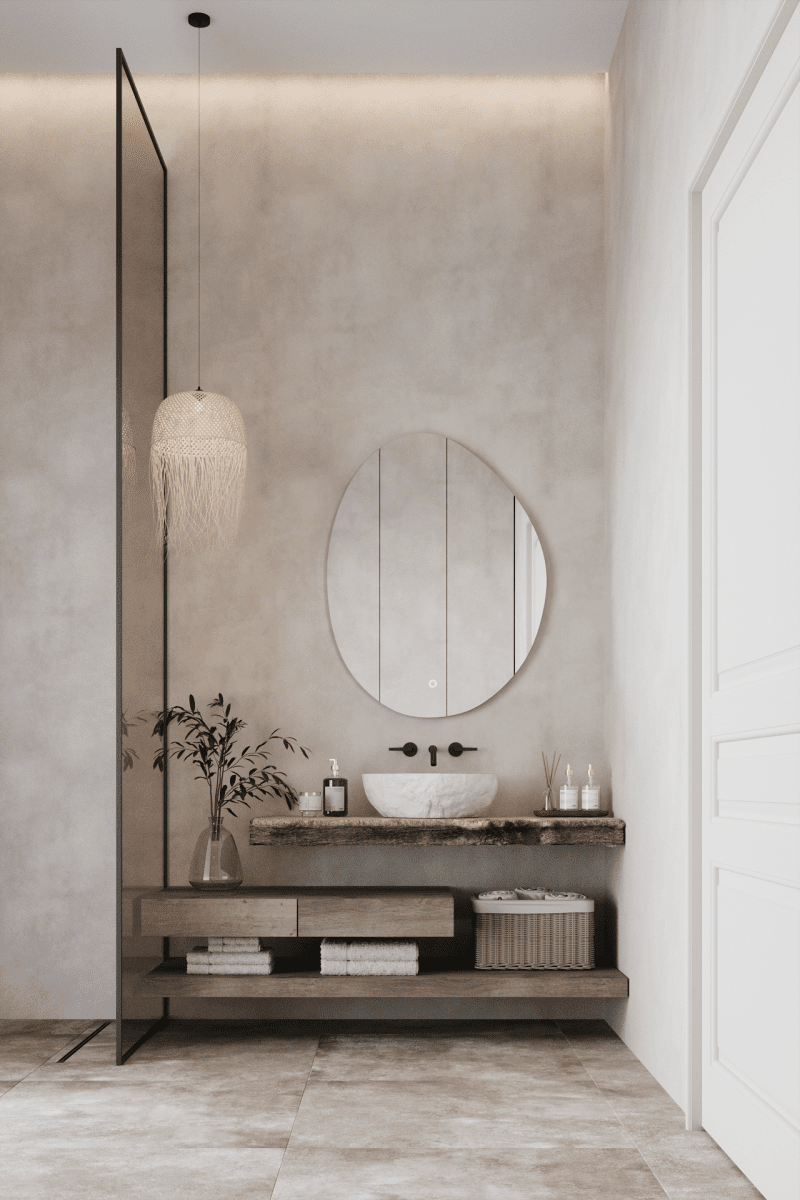 Selene Backlit Irregular Mirror (60x100CM) Mirrors AME 