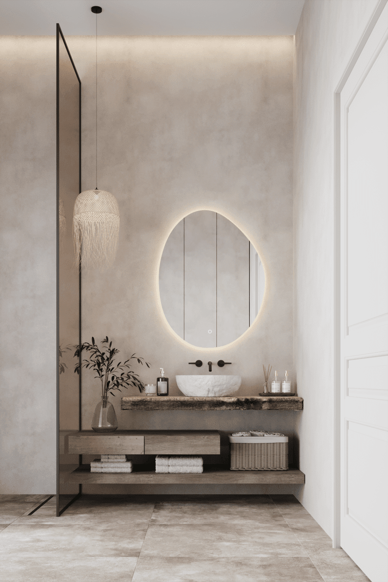 Selene Backlit Irregular Mirror (60x100CM) Mirrors 