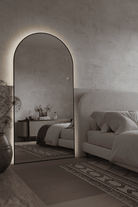 Alev Arched LED Wall Mirror with Soft Backlighting Homekode 