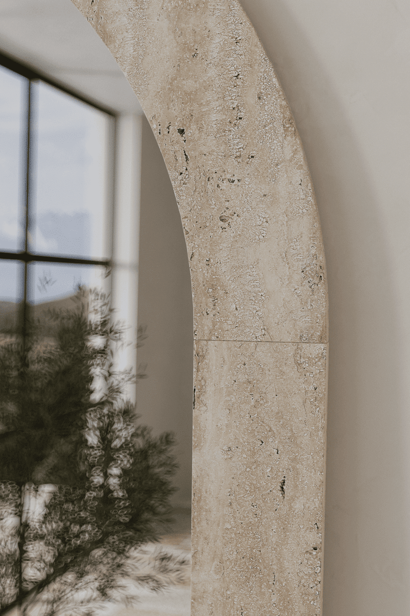 Travertine Arch Mirror 