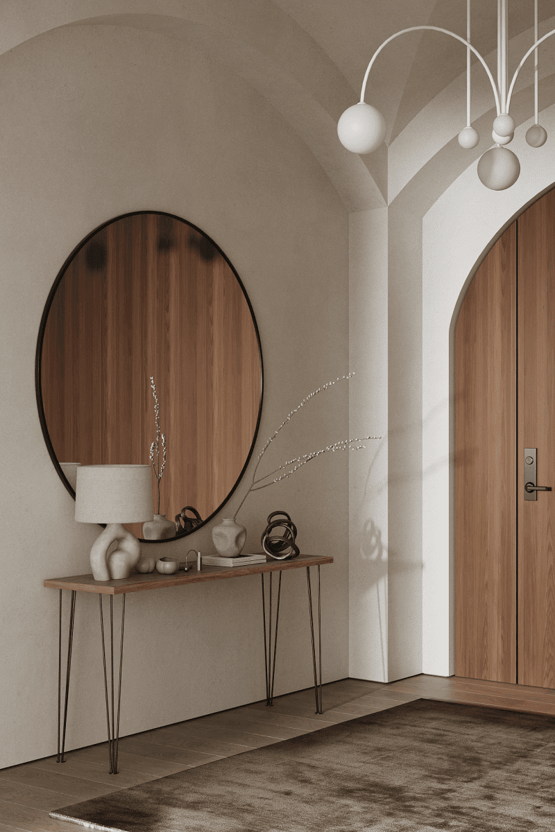 Black Round Wall Mirror (5 Sizes) Mirrors 