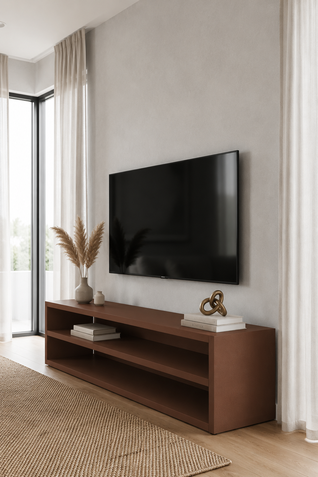 Nysa Mocha Microconcrete TV Unit