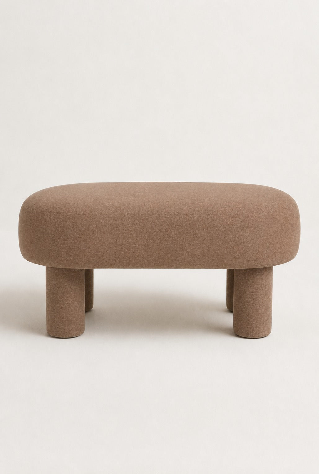 Modiva Light Brown Bench Pouf