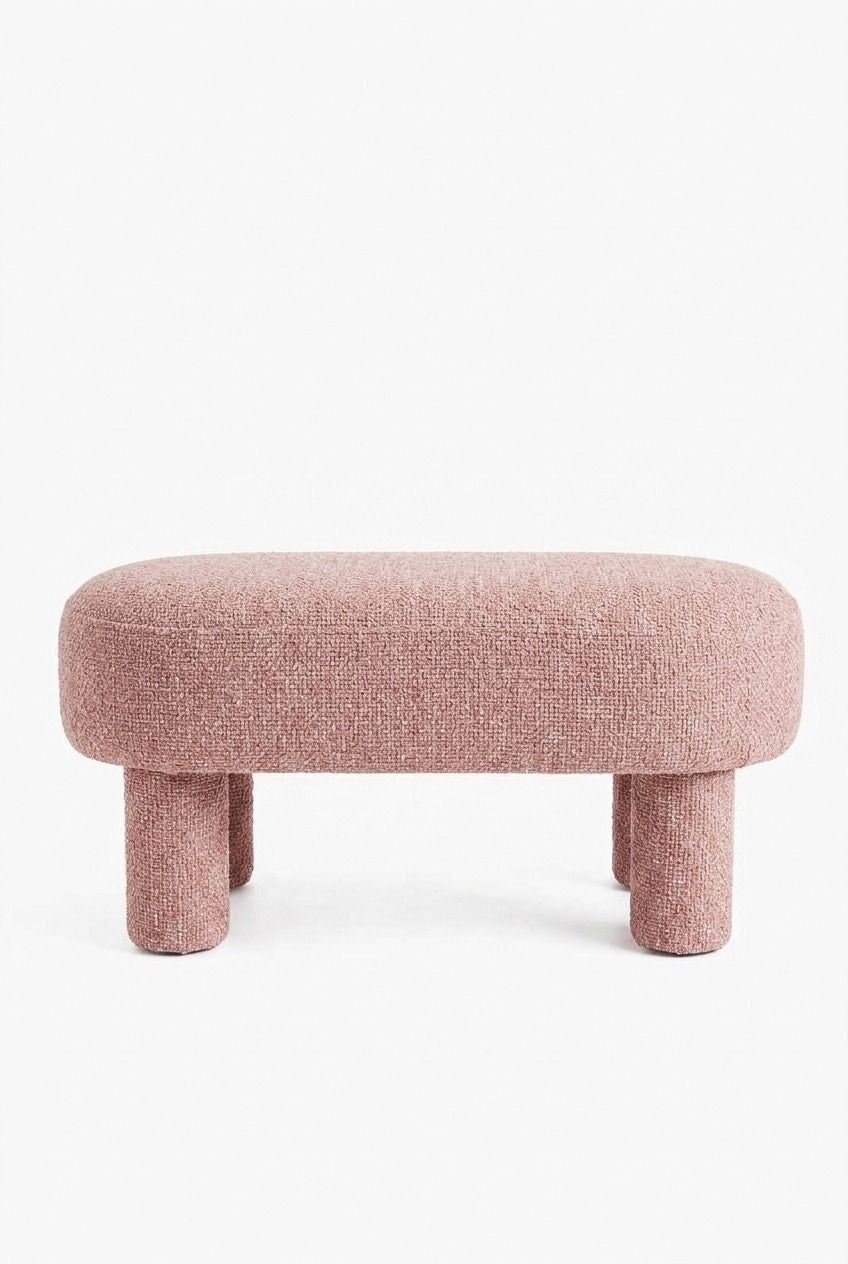 Modiva Mink Blush Bench Pouf