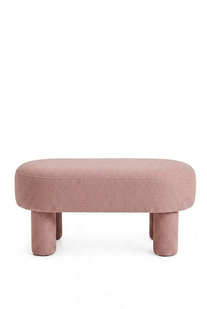 Modiva Mink Blush Bench Pouf