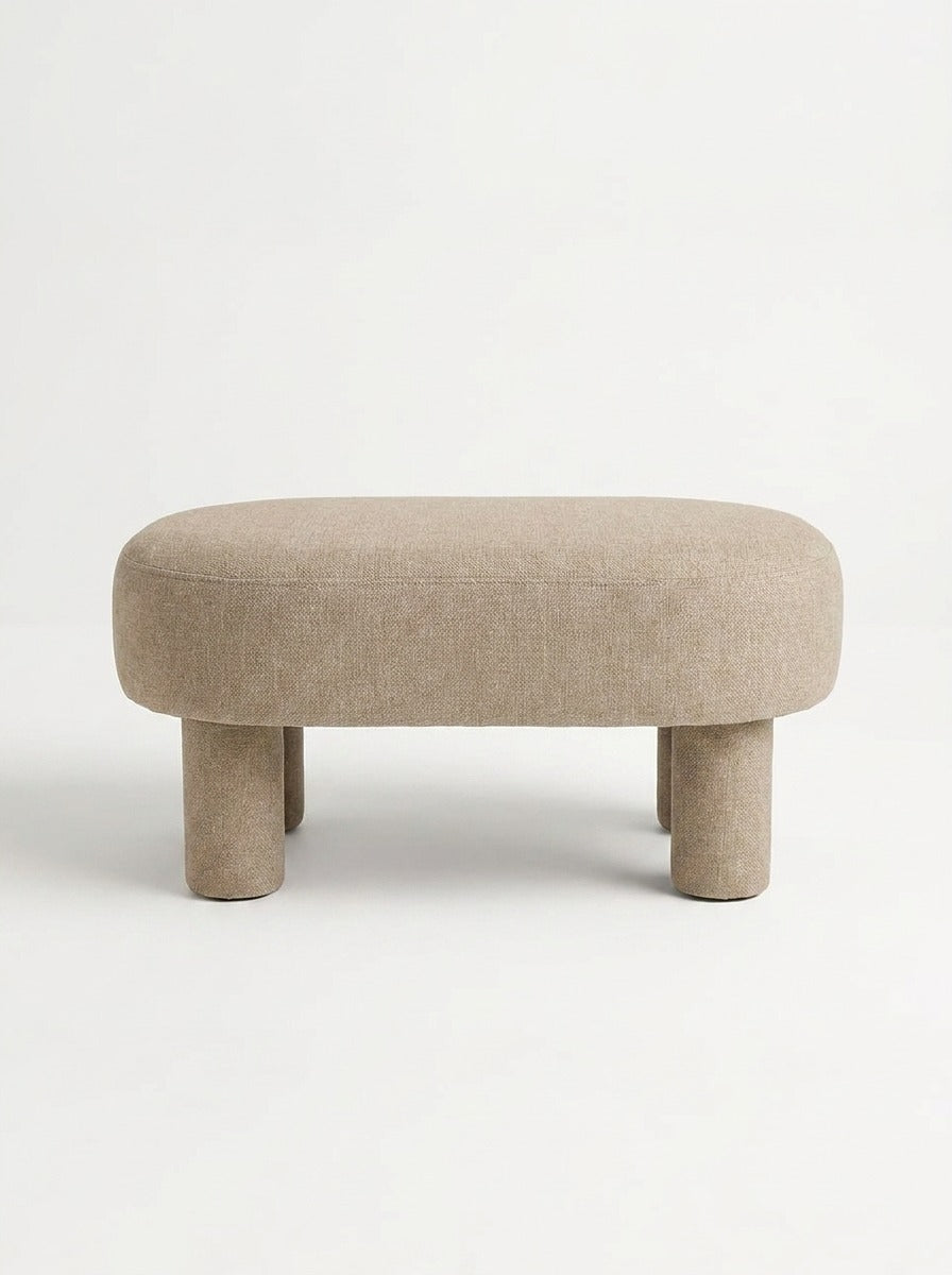 Modiva Taupe Bench Pouf