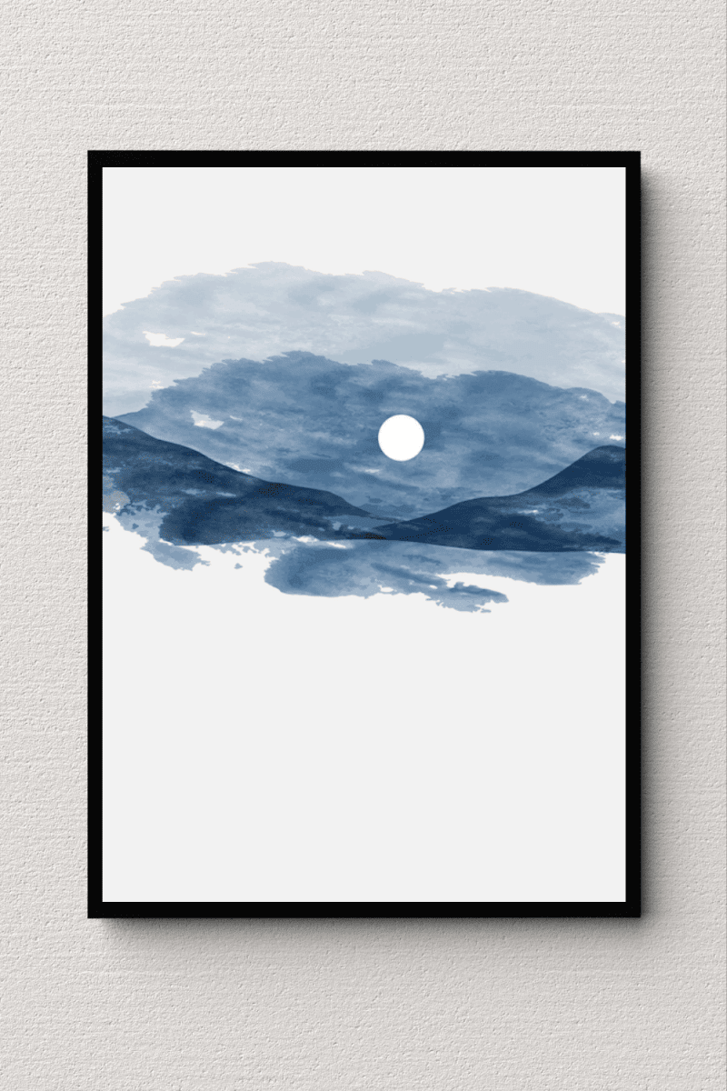 Moonlit Fjord Wall Art