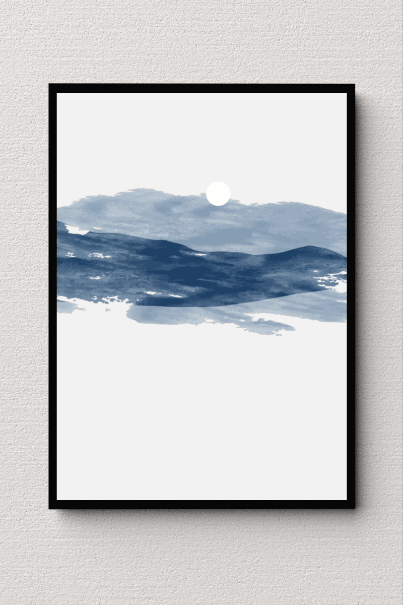 Moonlit Fjord Wall Art II