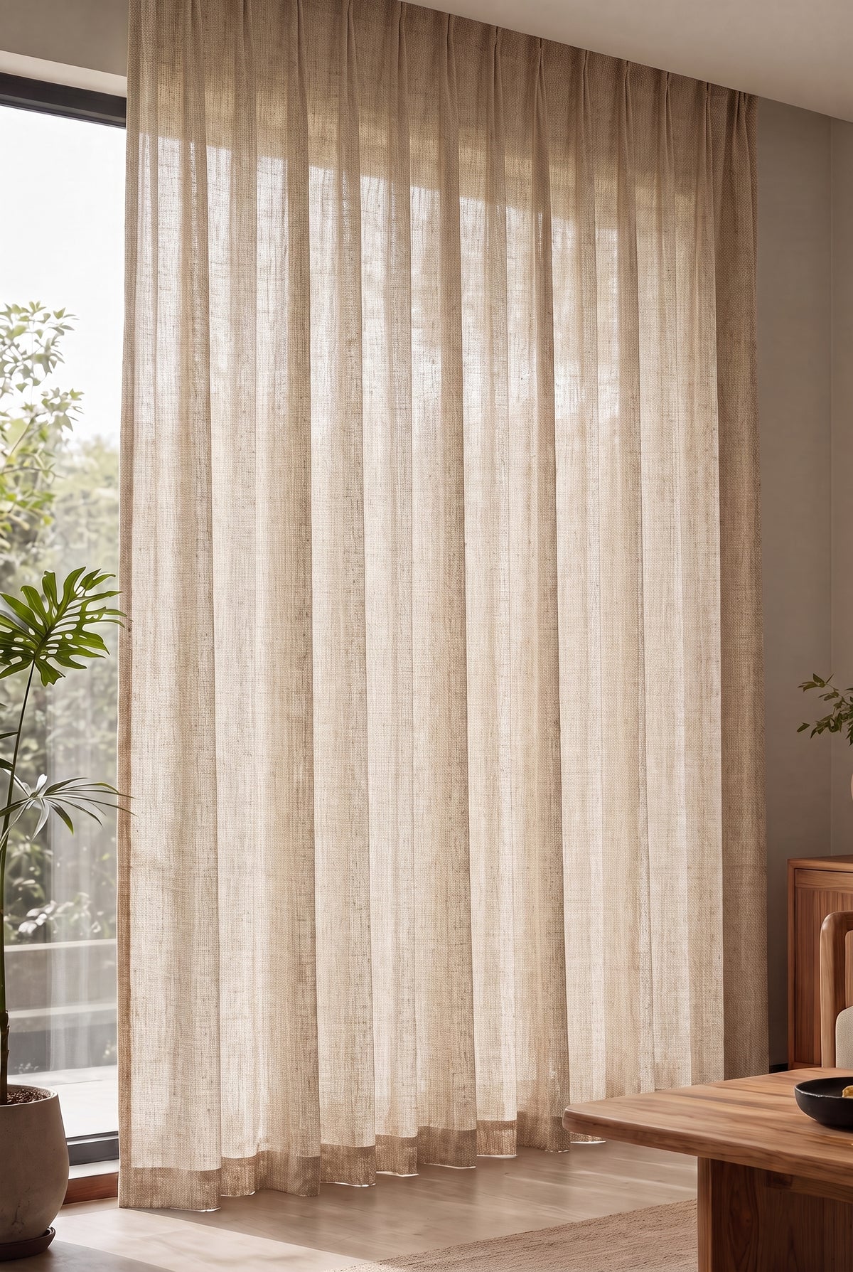 Mulligan Taupe - Sheer Curtain
