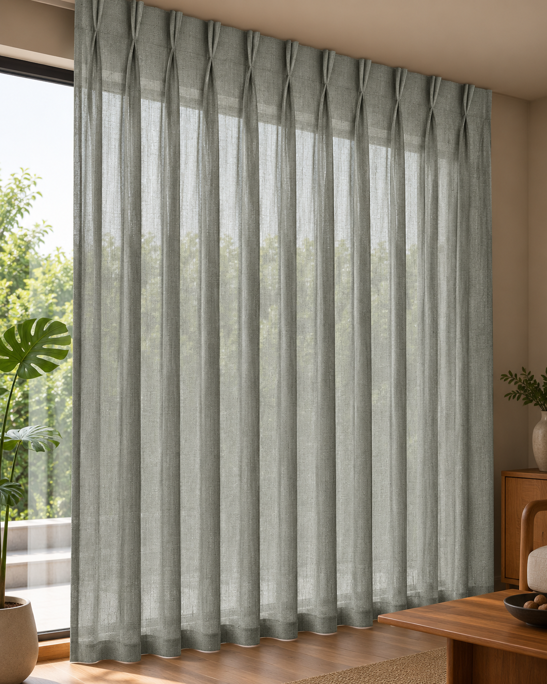 Mulligan Platinum - Sheer Curtain