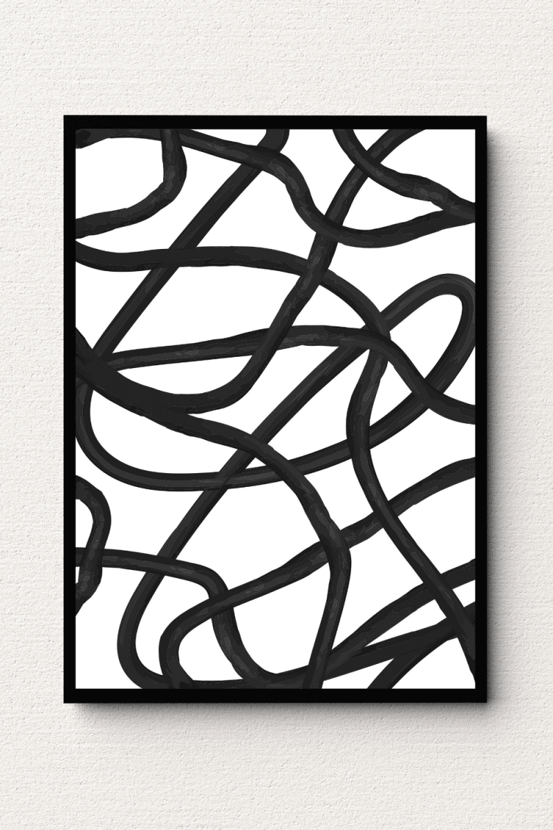 Modern Noir Expression Wall Art III