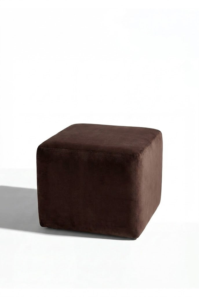 Naomi Dark Brown Boucle Pouf