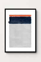 Navy Gray Tones Abstract Wall Art FAI12 