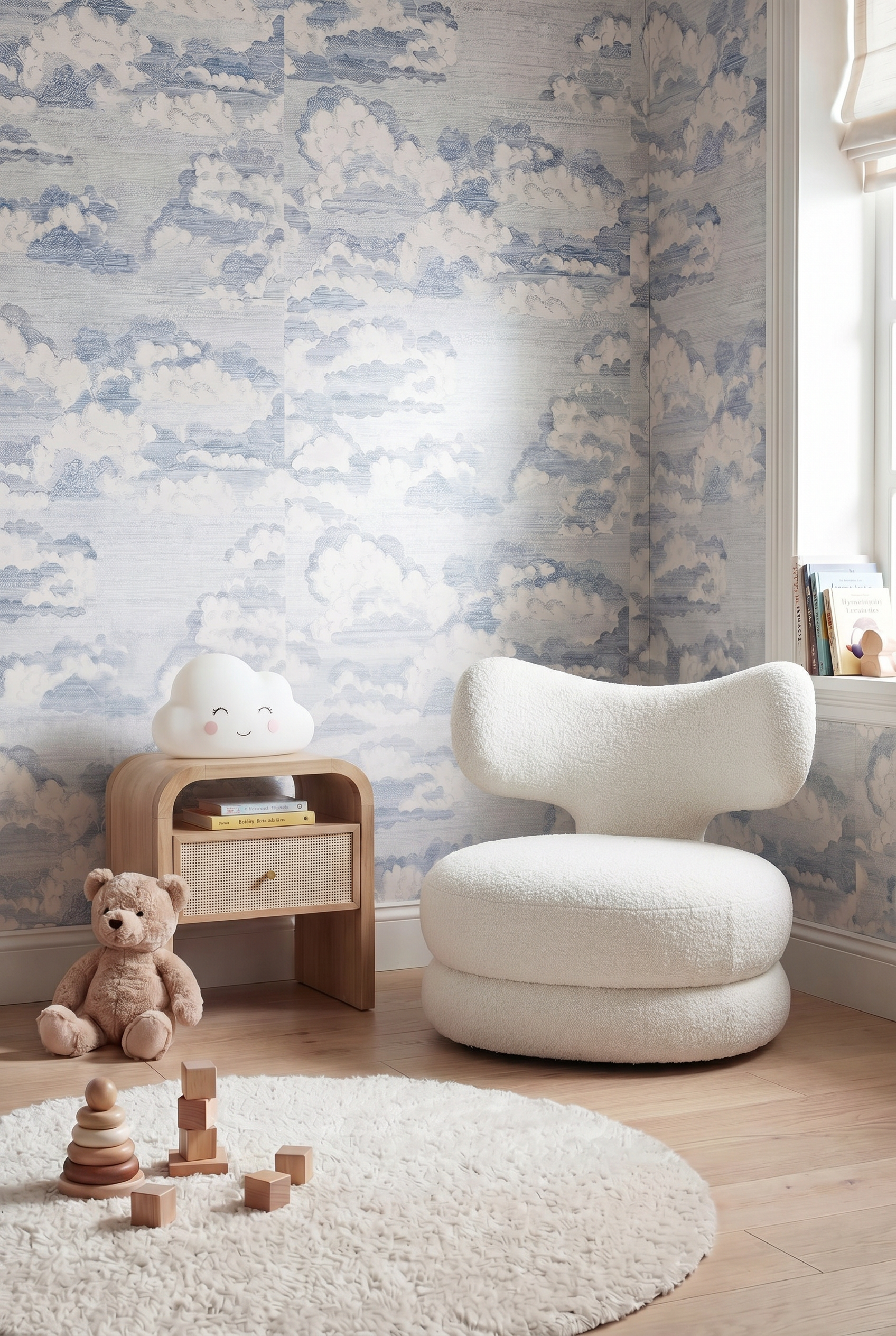 Nelo Kids' White Lounge Chair