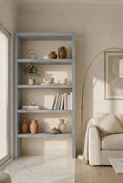 Nysa Grey Microconcrete Display Shelves Unit