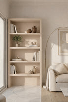 Nysa Ivory Cream Microconcrete Display Shelves Unit
