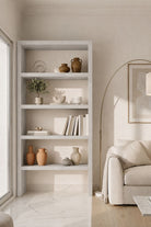 Nysa Light Grey Microconcrete Display Shelves Unit