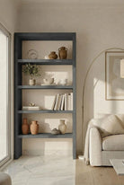 Nysa Midnight Grey Microconcrete Display Shelves Unit