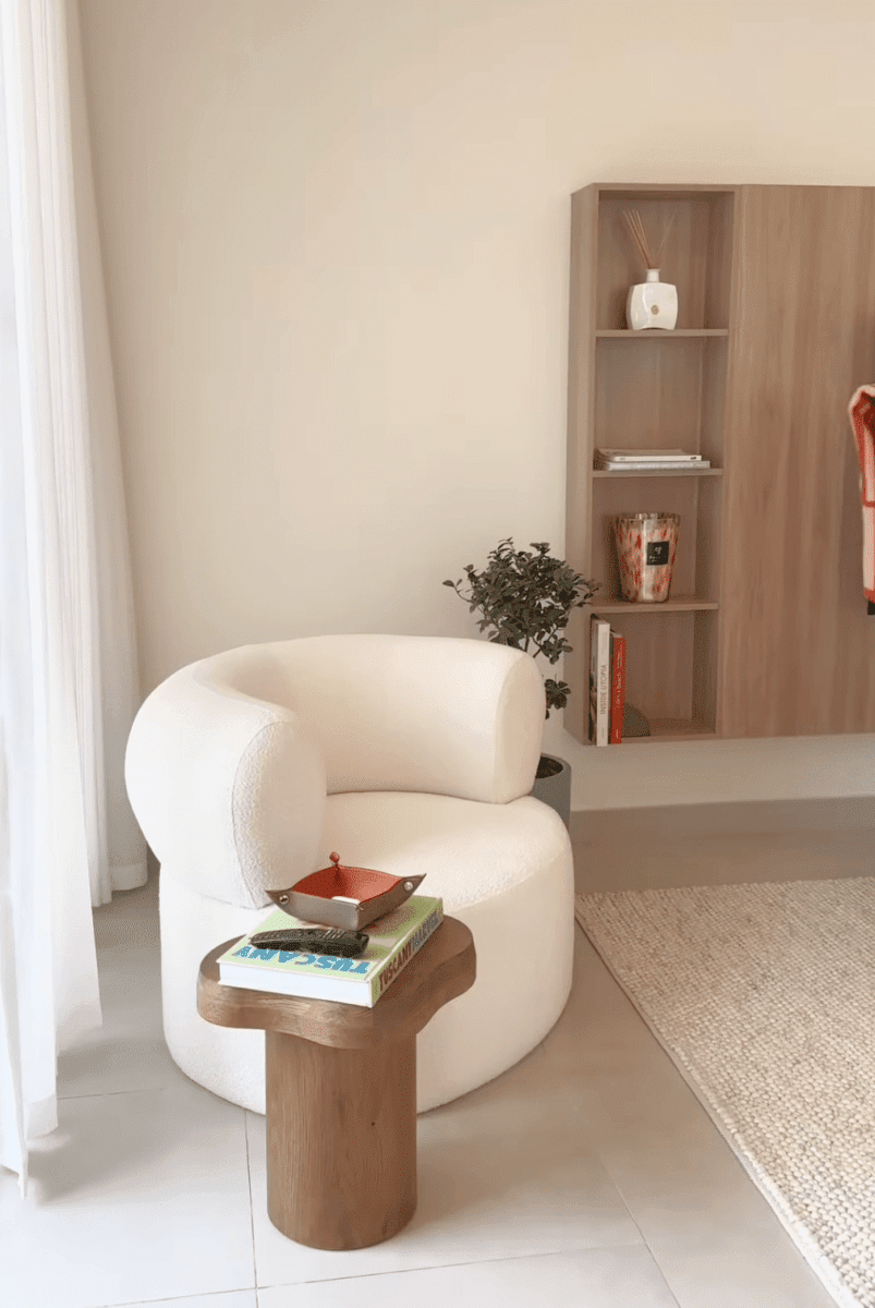 Odelia Off White Sofa Arm Chair