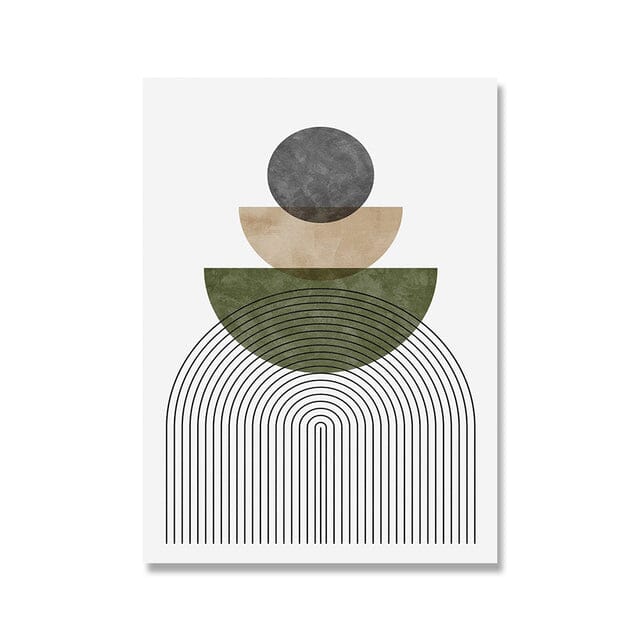 Olive Green Abstract Wall Art
