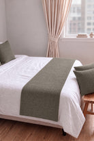 Orelisse Greyish Green Bed Runner