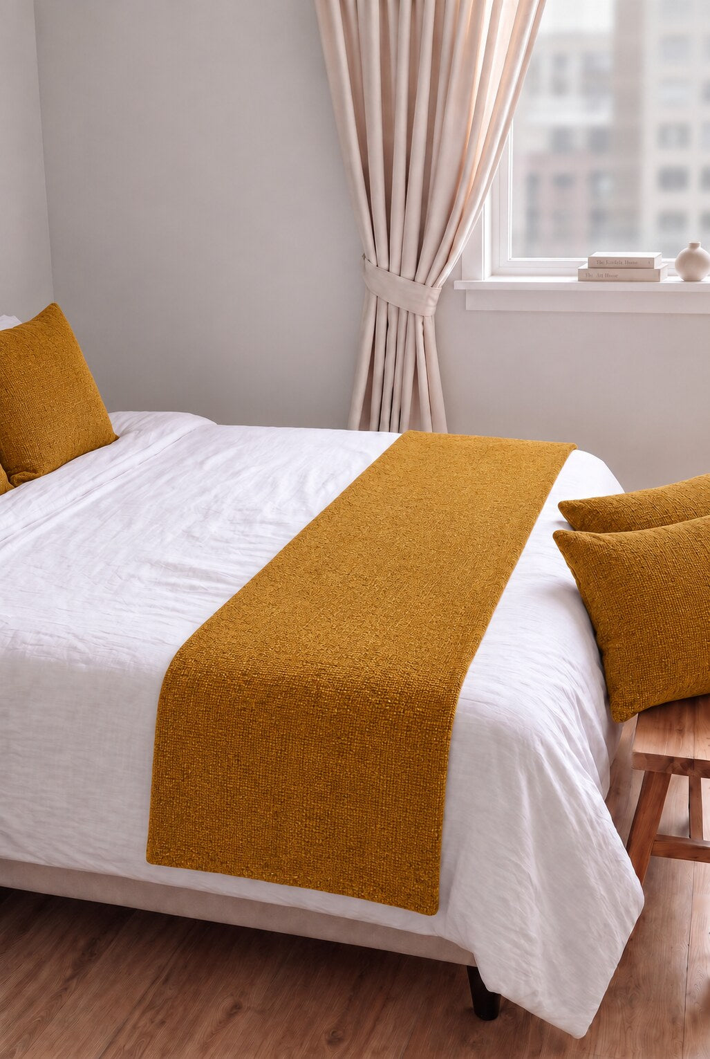 Orelisse Mustard Yellow Bed Runner