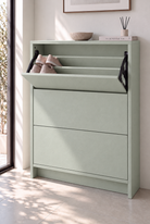 Orelvane Pistachio Green Microconcrete Shoe Cabinet room