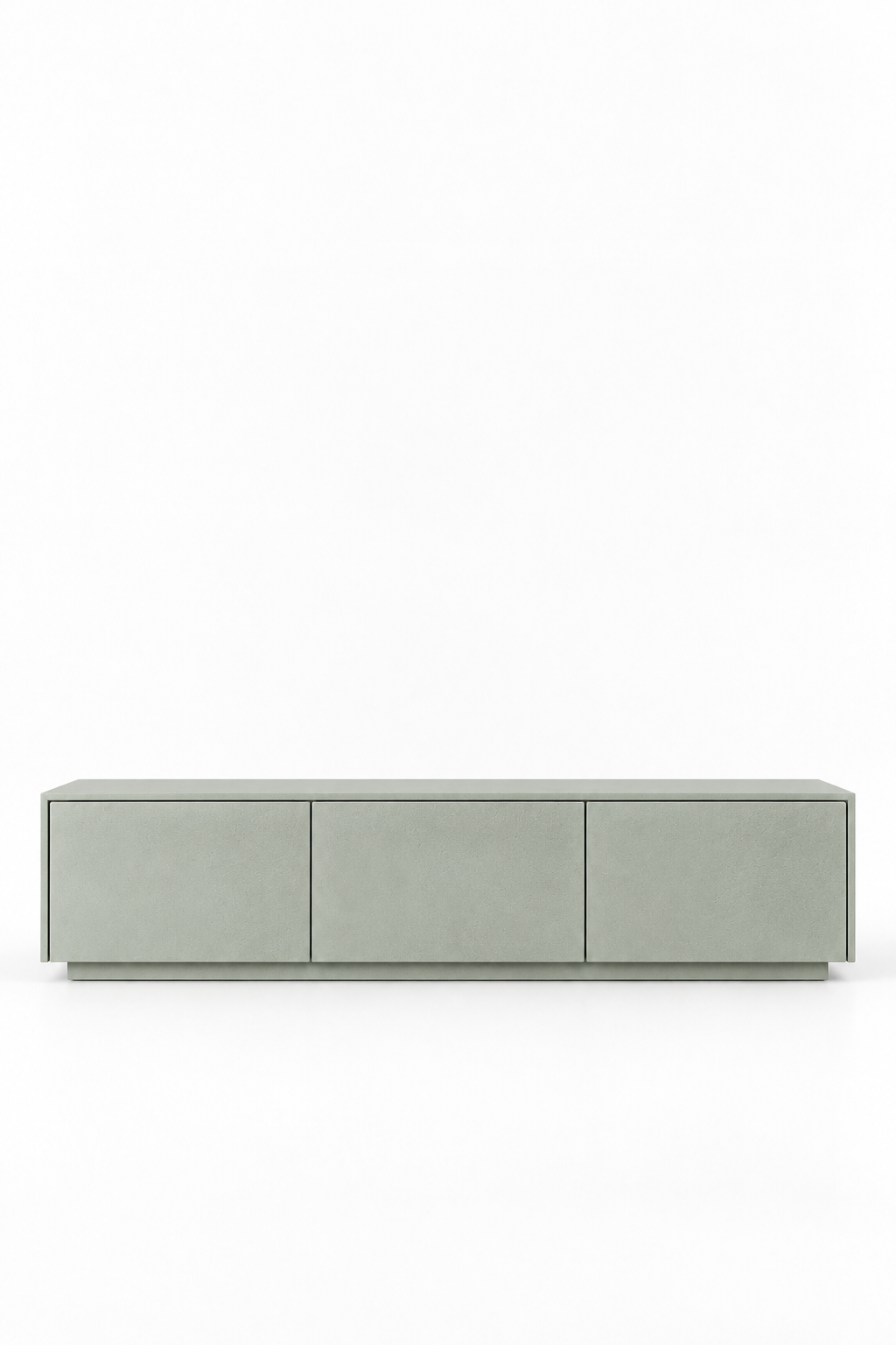 Orelvane Pistachio Green Microconcrete TV Unit on a white background