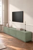Orelvane Sage Green Microconcrete TV Unit