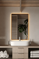 Orren Backlit Gold Frame Wall Mirror