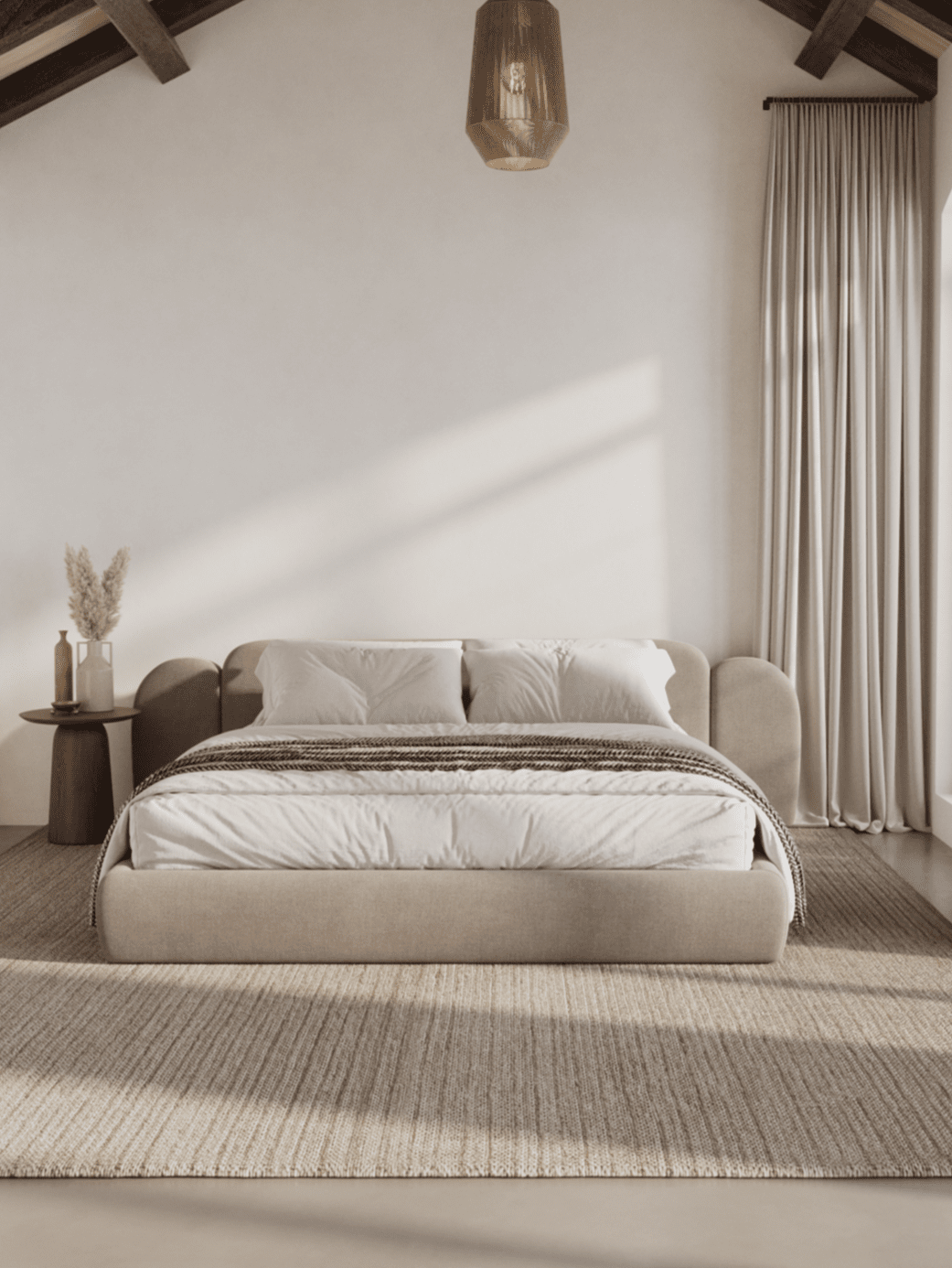 Isobel Upholstered Platform Bed Homekode 