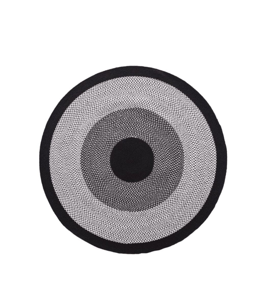 Circular Pattern White & Black Braided Rug (3 Sizes) - HomeKode