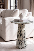 Rayne Calacatta Viola Marble Side Table