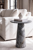 Rayne Grigo Oro Marble Side Table