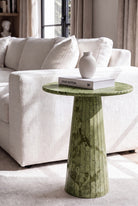 Rayne Ming Green Light Marble Side Table