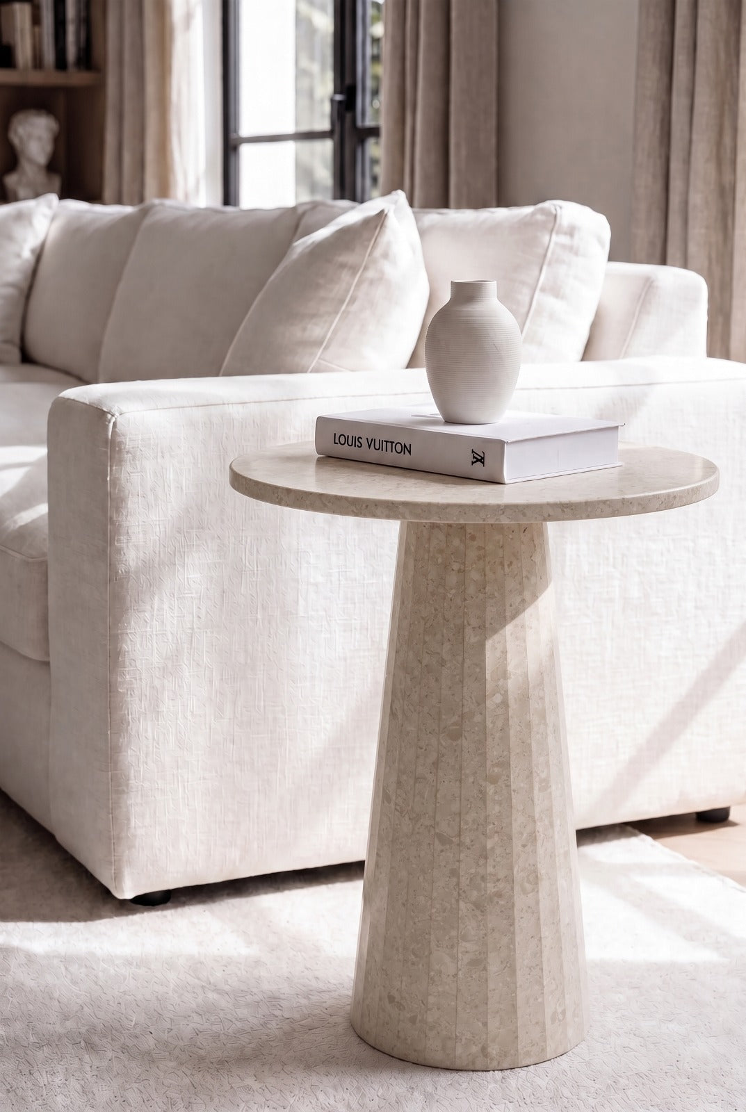 Rayne Oryx Beige Side Table