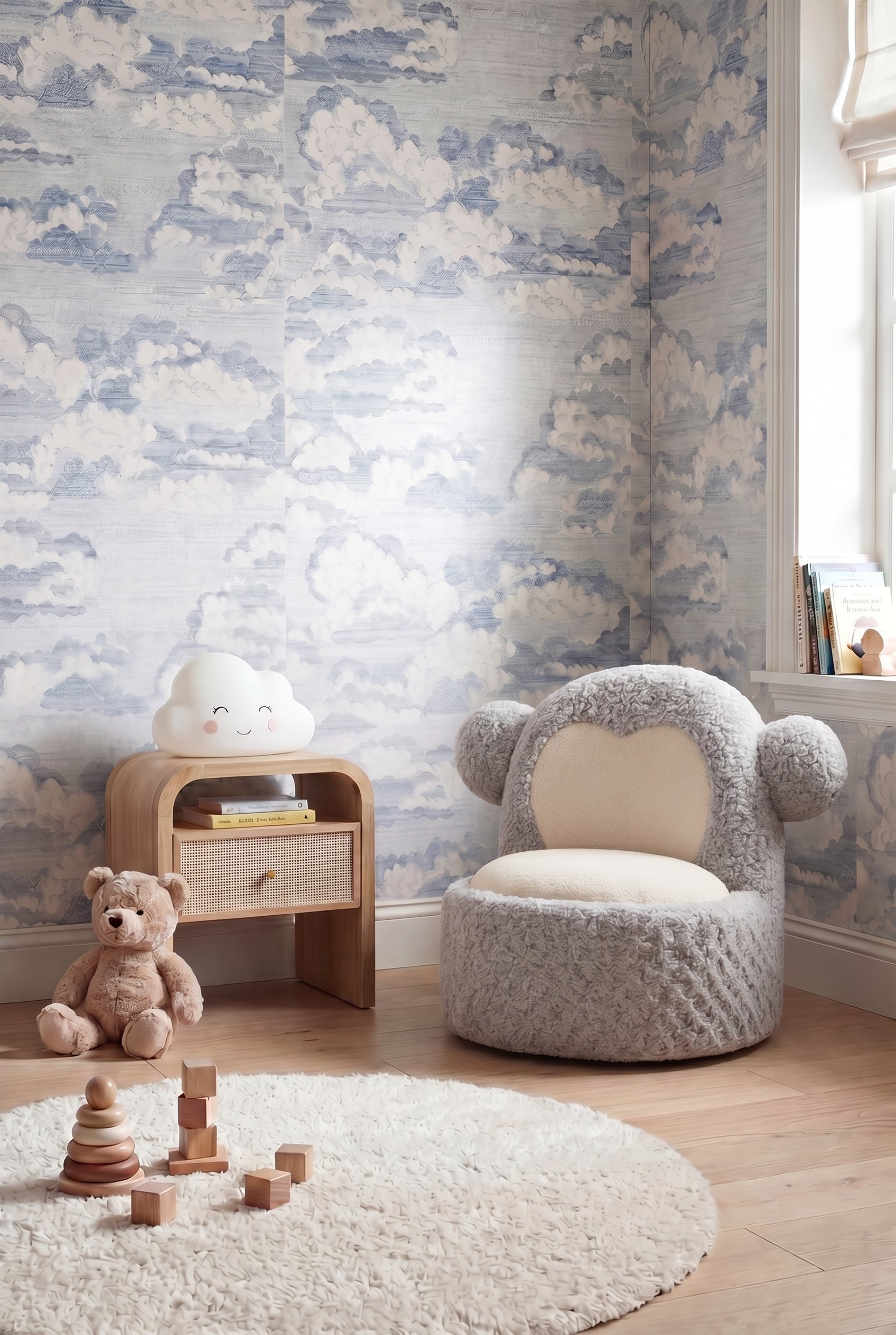 Riko Kids' Grey Sofa Chair