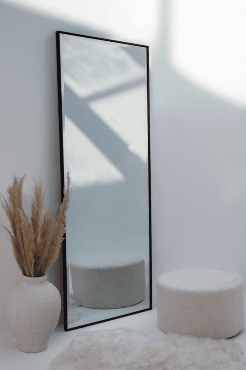 Black Rectangular PVC Fr Mirror (9 Sizes Available) Mirrors 