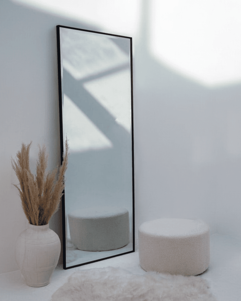 Black Rectangular PVC Frame Mirror (9 Sizes Available) Mirrors AME 