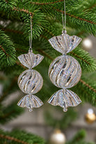 Rilva Silver Glitter Christmas Candy Ornament