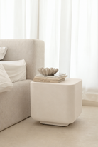 Roche Light Beige Microconcrete Side Table