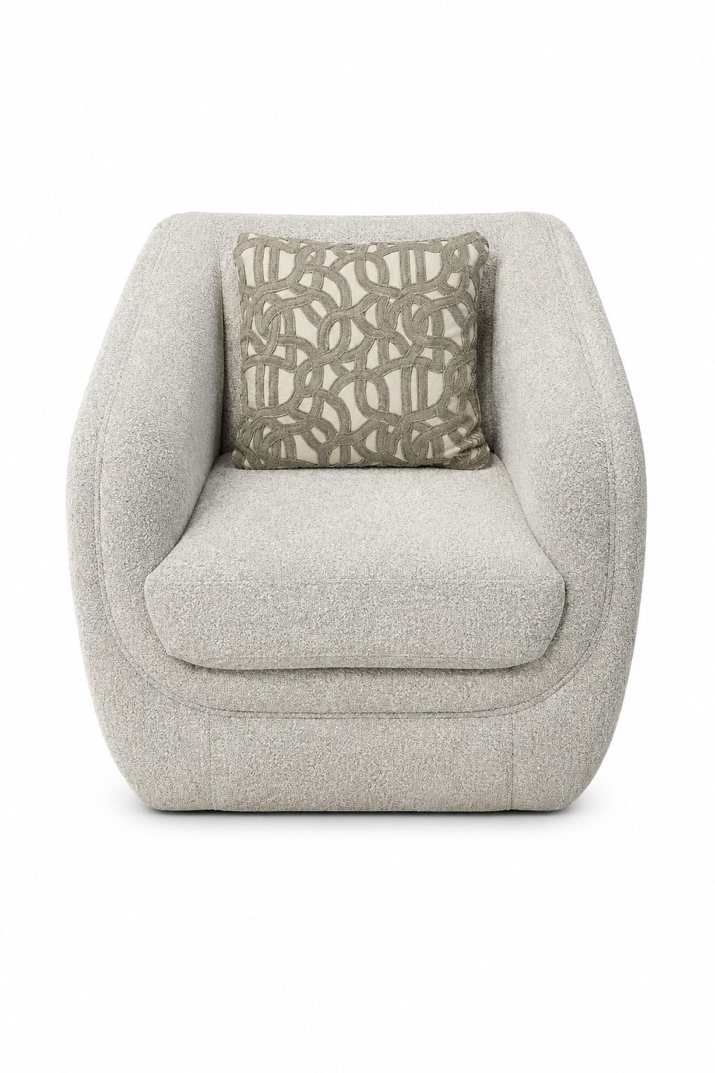 Rovyn Ivory Boucle Lounge Chair