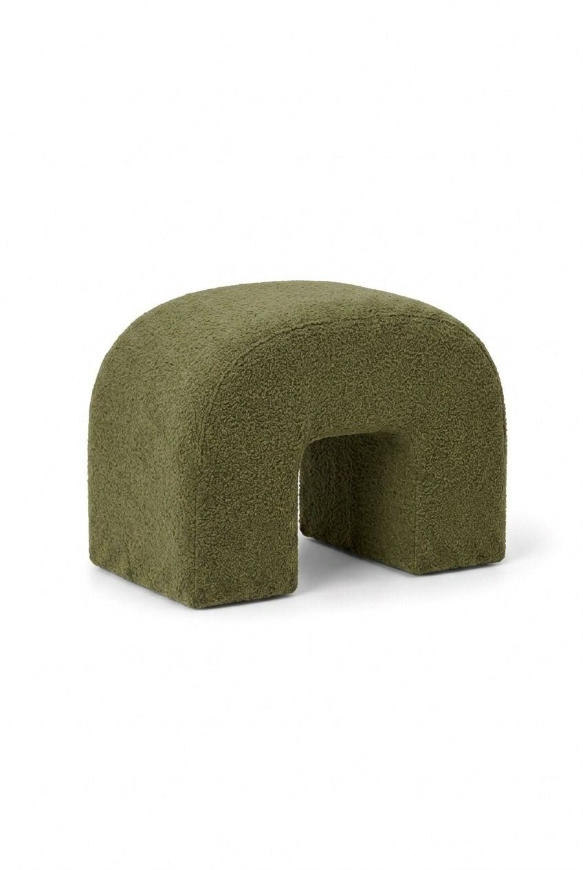 Rumi Light Olive Green Arch Ottoman (60x45 CM)