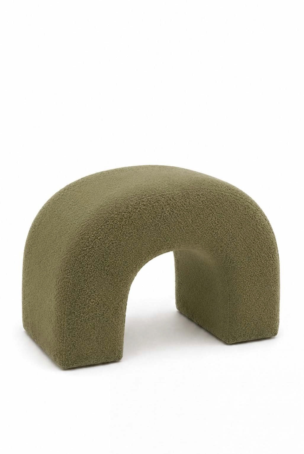 Rumi Light Olive Green Arch Ottoman (60x45 CM)