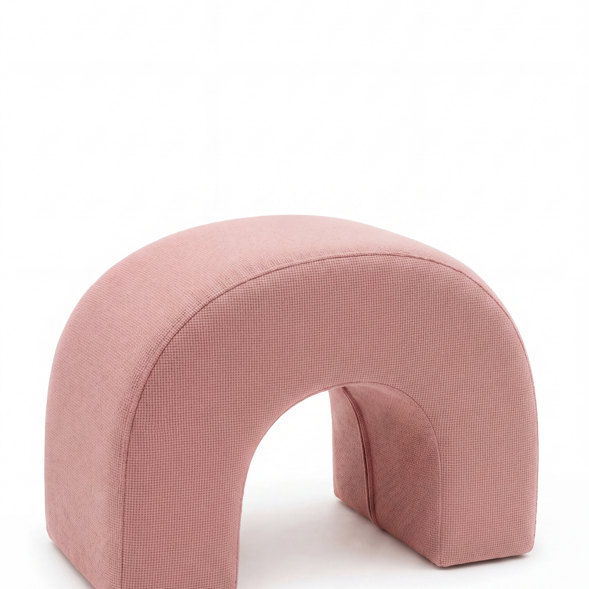 Rumi Mink Blush Arch Ottoman Modern Curved Accent Seat – Homekode