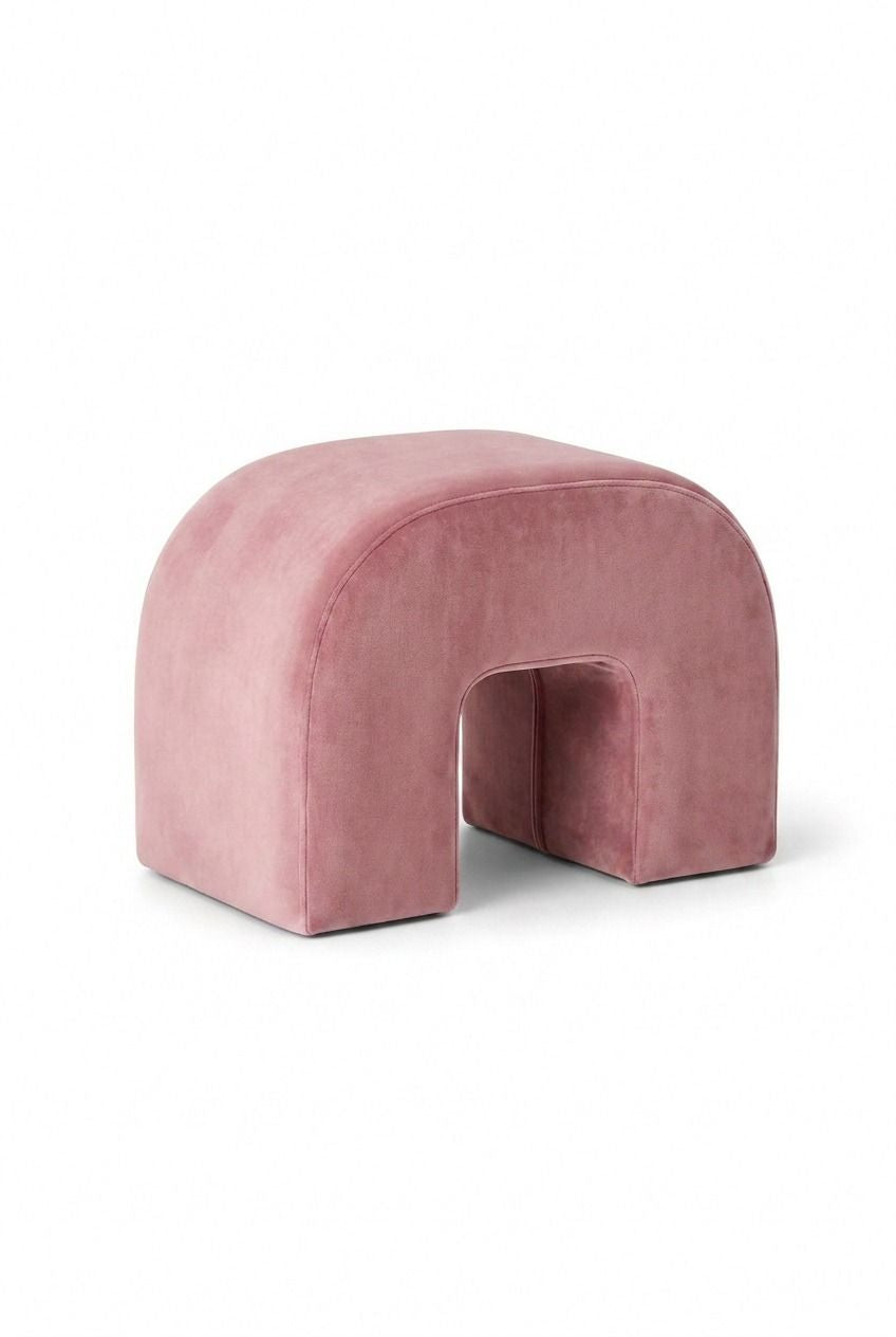 Rumi Pink Arch Ottoman (60x45 CM)