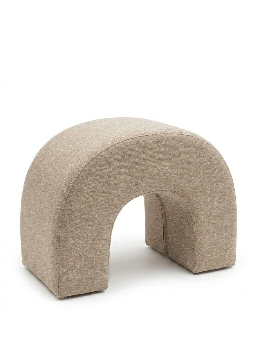 Rumi Taupe Arch Ottoman (60x45 CM)