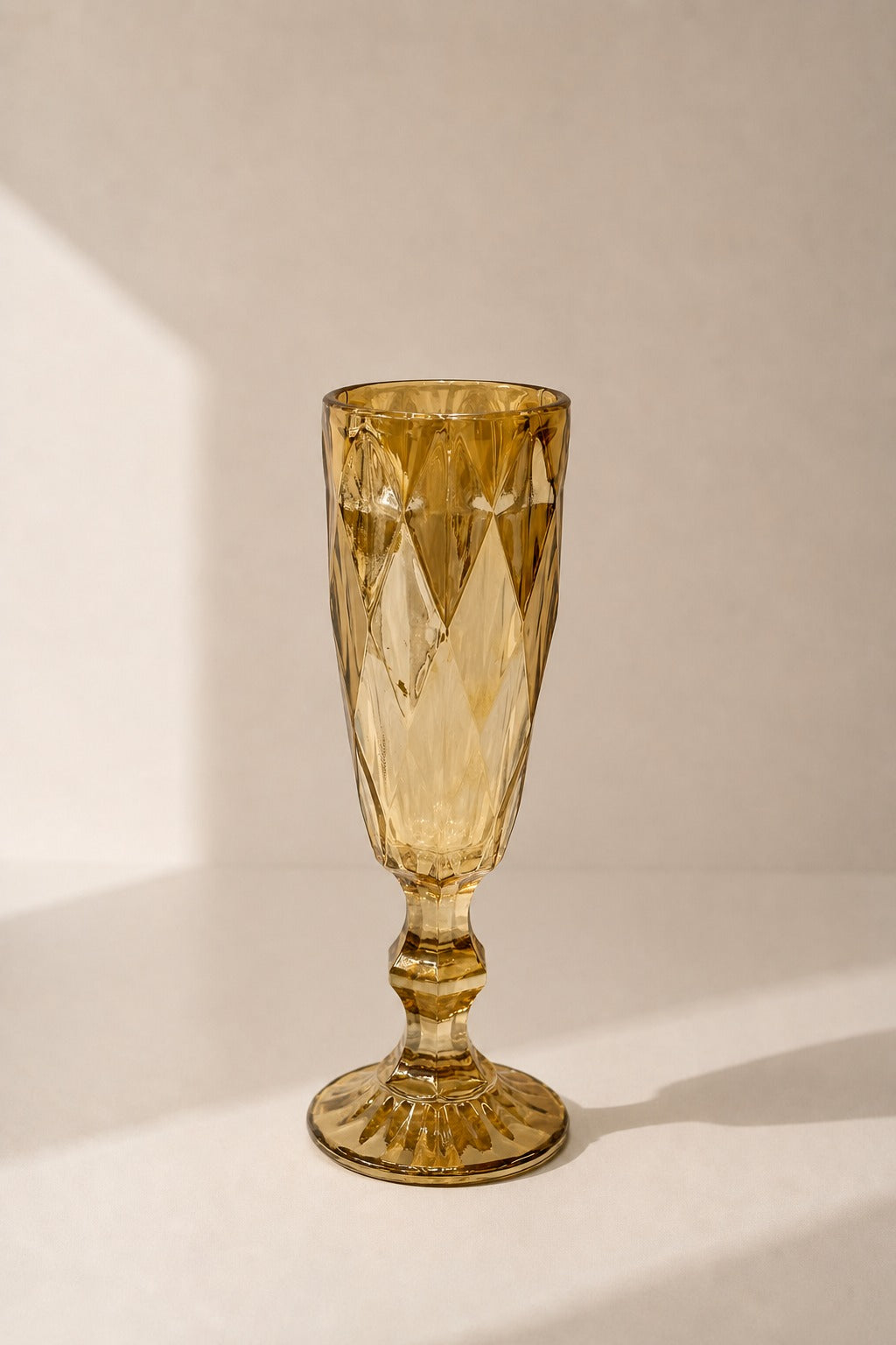 Rynessa Beige Goblet Decorative Glass Vase