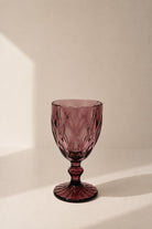 Rynessa Burgundy Goblet Decorative Glass Vase