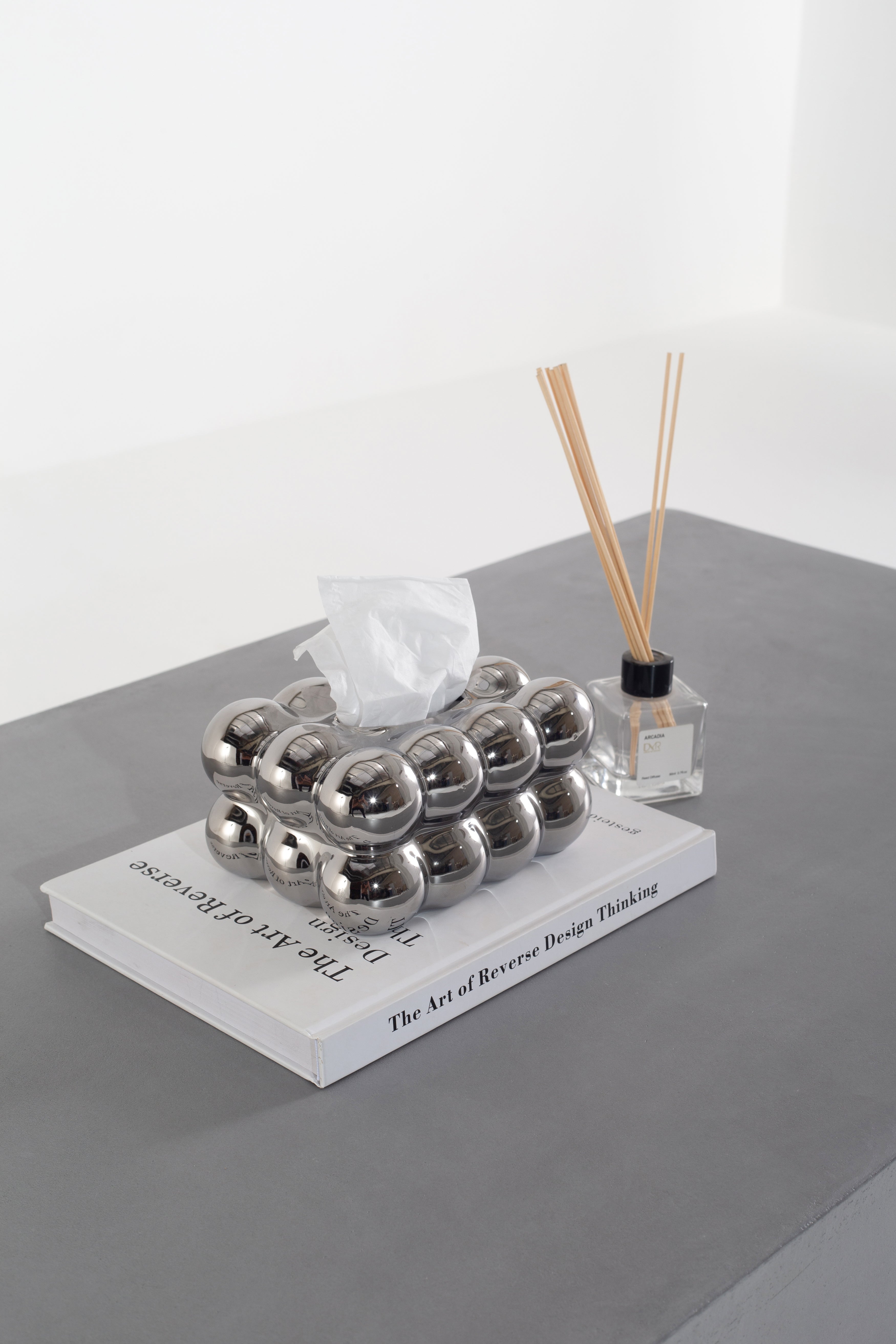 Chrome Bubble Bliss Tissue Holder